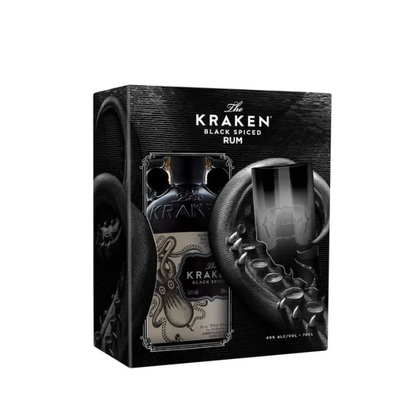 Kraken Black Spiced Gift Box se sklenicí 40