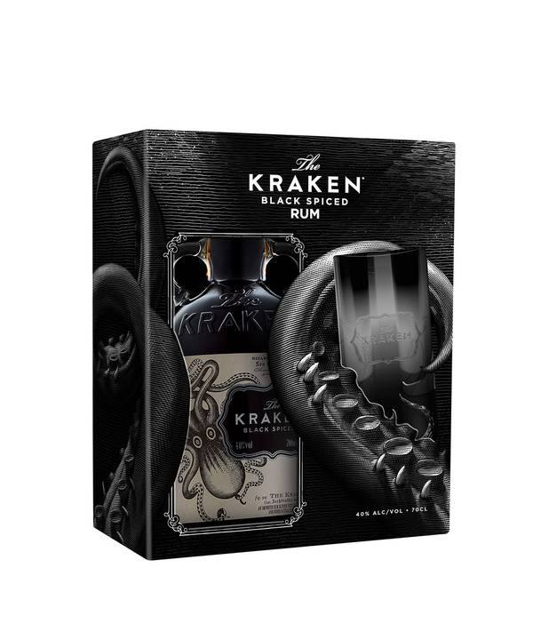 Kraken Black Spiced Gift Box se sklenicí 40 Kraken Black Spiced Gift Box se sklenicí 40